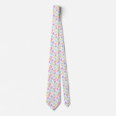 Ghosts Kawaii Pastel Watercolor Pattern Krawatte (Vorderseite)