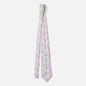 Ghosts Kawaii Pastel Watercolor Pattern Krawatte (Rückseite)