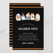 Ghosts Kids Halloween-Party Einladung (Vorne/Hinten)