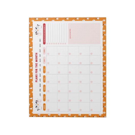 Ghosts können monatlich antricksen oder behandeln, notizblock (Rotiert)