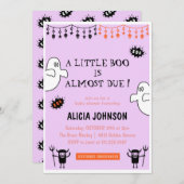 Ghosts Little boo Halloween Babydusche Einladung (Vorne/Hinten)