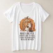 Ghosts Love To Read - Funny Halloween Book Lover Große Größe T-Shirt (Design vorne)