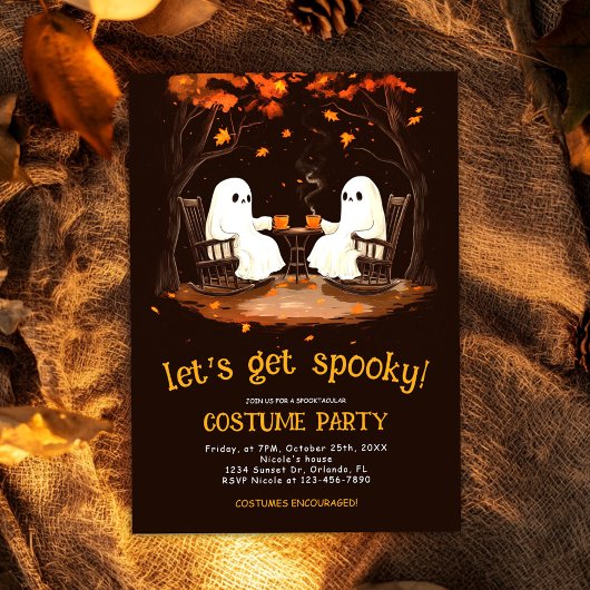 Ghosts October Spooky Halloween-Party Einladung