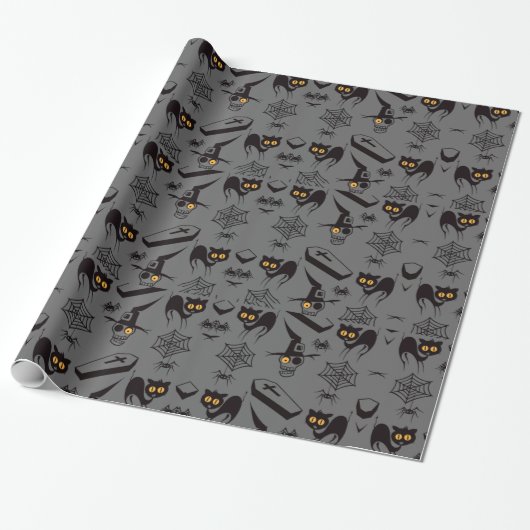 Ghosts & Owls Spuk nächtliches Halloween Geschenkpapier (Ungerollt)
