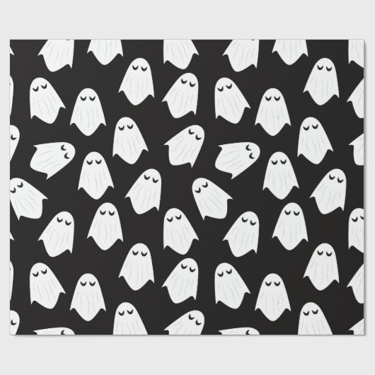 Ghosts pattern Silhouette Packpapier (Flach)