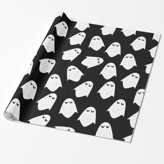 Ghosts pattern Silhouette Packpapier (Ungerollt)