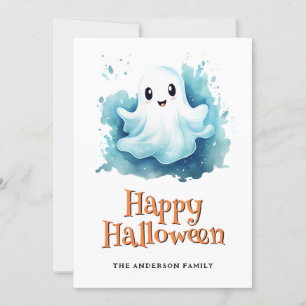Ghosts Pumpkins Happy Halloween Card Feiertagskarte