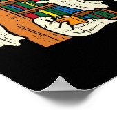 Ghosts Reading Books Teacher Halloween Librarian B Poster (Ecke)