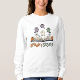 Ghosts Reading Spooky Stories Halloween Sweatshirt