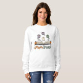 Ghosts Reading Spooky Stories Halloween Sweatshirt (Vorne ganz)