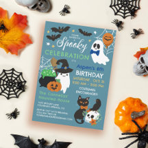 Ghosts Spooky Celebration Boy Halloween Geburtstag
