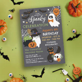 Ghosts Spooky Celebration Kinder Halloween Geburts Einladung