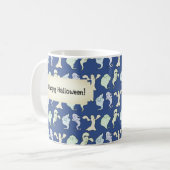 Ghosts Spuk Halloween Pixel Art Muster Kaffeetasse (Vorderseite Links)