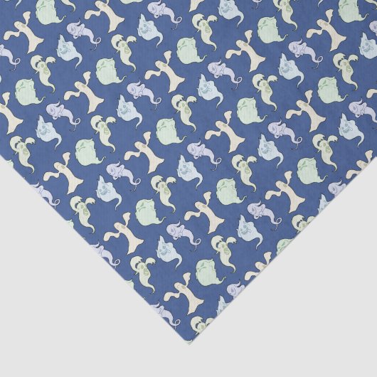 Ghosts Spuk Halloween Pixel Art Muster Seidenpapier (Ausschnitt)