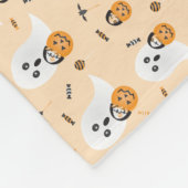 Ghosts Trick oder Behandlung von Candy Muster Oran Fleecedecke (Ecke)