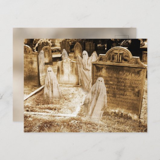 Ghoststed Einladung Postkarte (Vorne/Hinten)