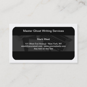 Ghostwriting-Dienstleistungen Modern Visitenkarte