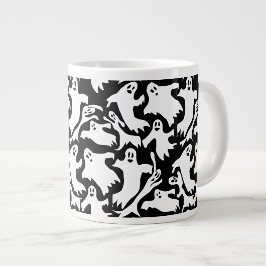 Ghosty Pattern Jumbo Coffee Tasse (Vorderseite Rechts)