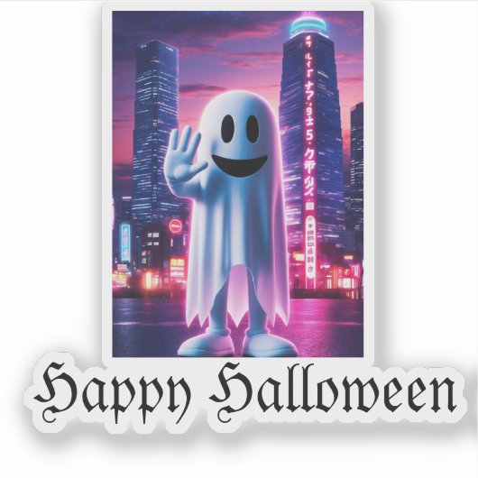 Ghosty Wave & Urban Lights Aufkleber (Vorderseite)
