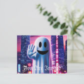 Ghosty Wave & Urban Lights Einladungspostkarte (Stehend Vorderseite)