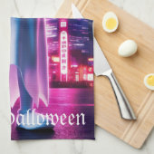 Ghosty Wave & Urban Lights Geschirrtuch (Viertel Falte)