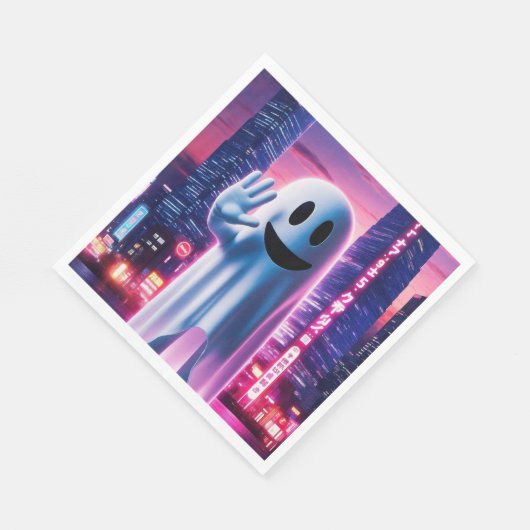 Ghosty Wave & Urban Lights Serviette (Ecke)