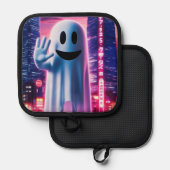 Ghosty Wave & Urban Lights Topflappen (Vorderseite/Rückseite)