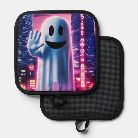 Ghosty Wave & Urban Lights Topflappen (Vorderseite/Rückseite)