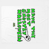 Ghoteliges Halloween-Fell Fleecedecke (Vorderseite (Horizontal))