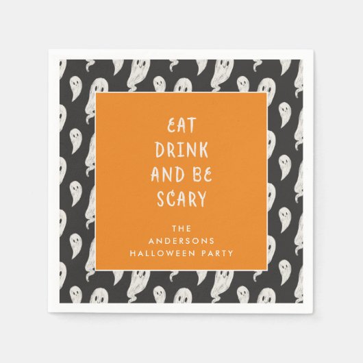 Ghotenes Halloween-Party, halloween napkins Serviette (Vorderseite)