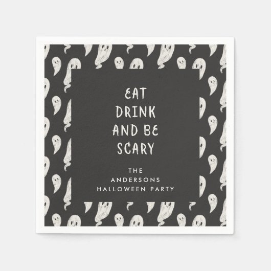 Ghotenes Halloween-Party, halloween napkins Serviette (Vorderseite)