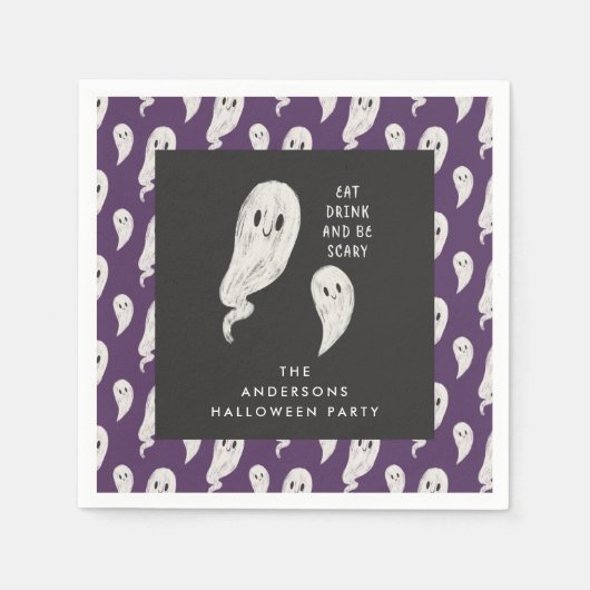 Ghotenes Halloween-Party, halloween napkins Serviette (Vorderseite)