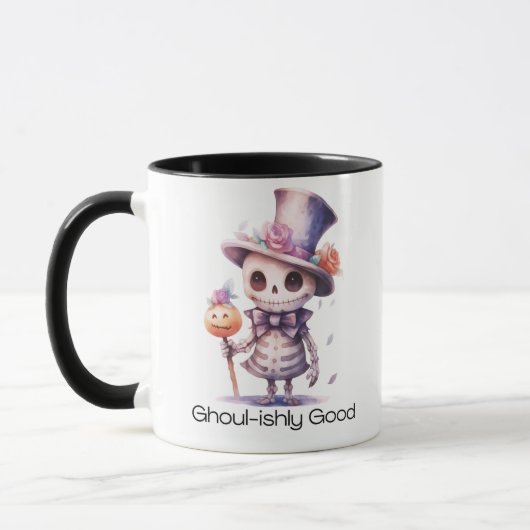Ghoul-freundlich-Ghoul Skeleton Halloween-Tasse Tasse (Links)