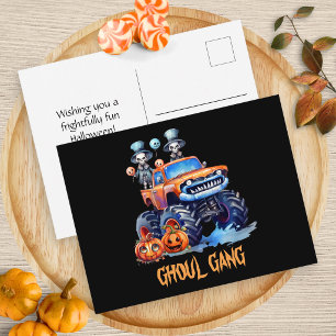 Ghoul Gang Familien Halloween Postkarte