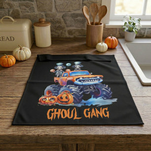 Ghoul Gang Kürbisfeld Küchenhandtuch Geschirrtuch