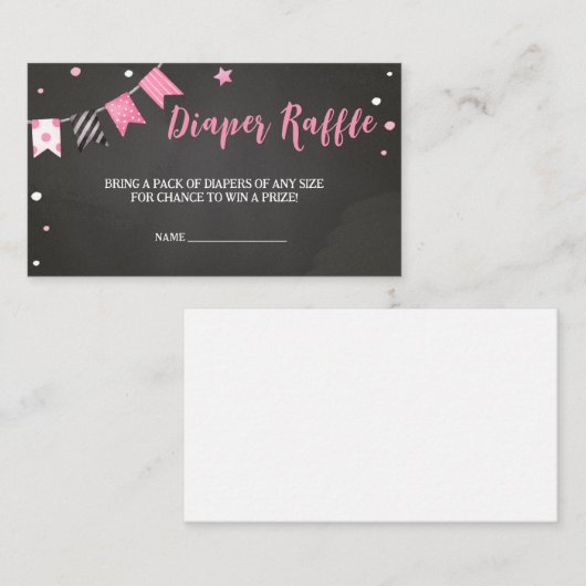 Ghoul Ghost Halloween Baby Duwer Diaper Raffle Begleitkarte (Vorne/Hinten)