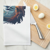 Ghoul Greyhound Dash Geschirrtuch (Viertel Falte)