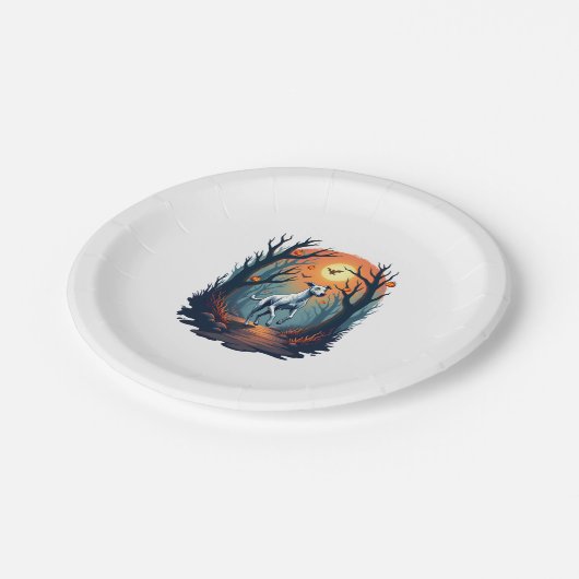 Ghoul Greyhound Dash Pappteller (Schrägansicht)