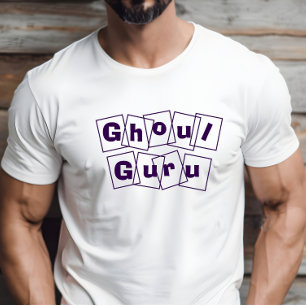 Ghoul Guru lila Halloween-Typografie T-Shirt