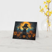 Ghoul Halloween und Pumpkin Karte (Gelbe Blume)