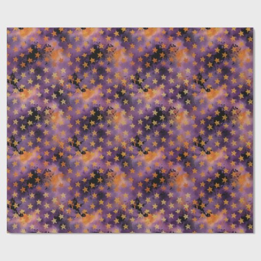 Ghoul Halloween Vintage Pattern  Geschenkpapier (Flach)