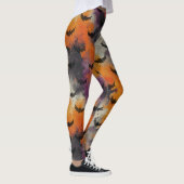 Ghoul Halloween Vintage Pattern Leggings (Rechts)