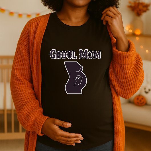Ghoul Mama Halloween Mutterschaft Spooky Schwanger T-Shirt