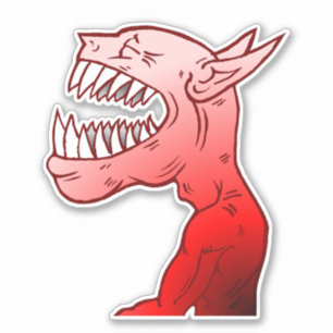 Ghoul mit einem netten Lachen Aufkleber