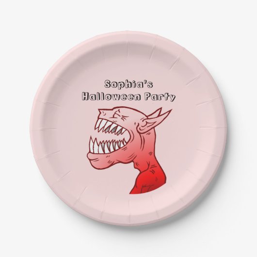 Ghoul mit einem schönen Lachen Pappteller (Vorderseite)