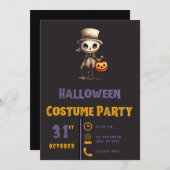 Ghoul mit Jack-O' Laterne Black Halloween Einladung (Vorne/Hinten)