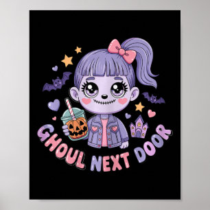 Ghoul nebenan Kawaii Zombie Mädchen Gruselig Süße Poster