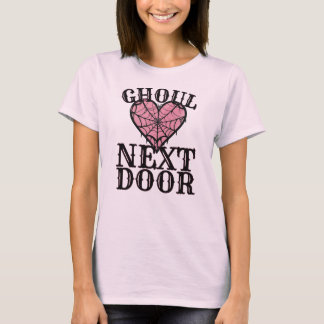 Ghoul Next Door Heart Web - Niedliches Spooky Hall T-Shirt