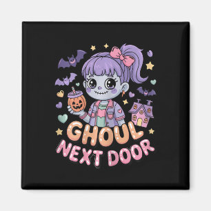 Ghoul Next Door Niedlich Halloween Ghost Girl Ts S Magnet
