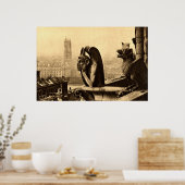 Ghoul Notre Dame, Paris Frankreich 1912 Vintag Poster (Küche)